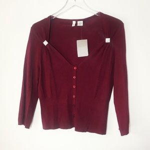 ✨NWT✨ Moth Button Down Embellished Cardigan L